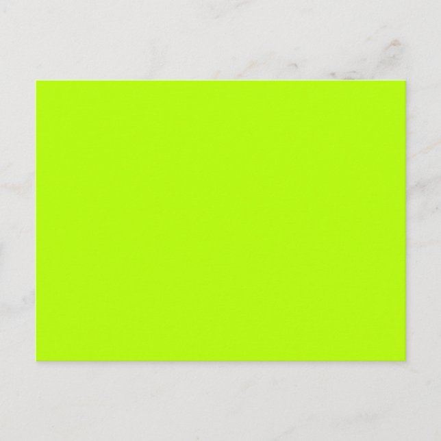 Postal Fluorescente Lime Green Neon Yellow Personalizado (Anverso)