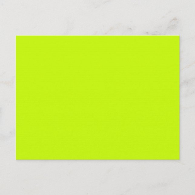 Postal Fluorescente Lime Green Neon Yellow Personalizado (Anverso)