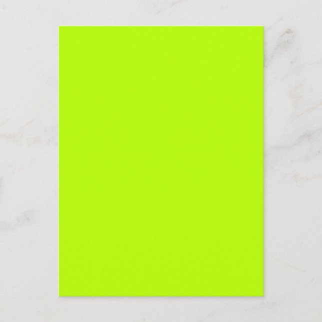 Postal Fluorescente Lime Verde Neón Amarillo Personalizad (Anverso)