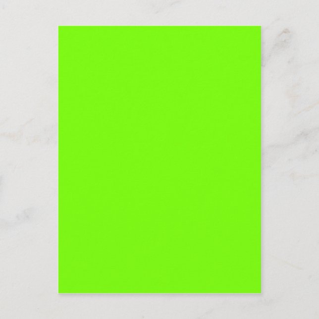Postal fluorescente verde (Anverso)