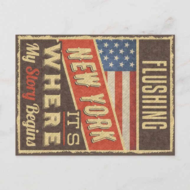 Postal Flushing New York (Anverso)