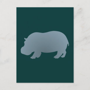 Postal Flusspferd hippo hipopótamo