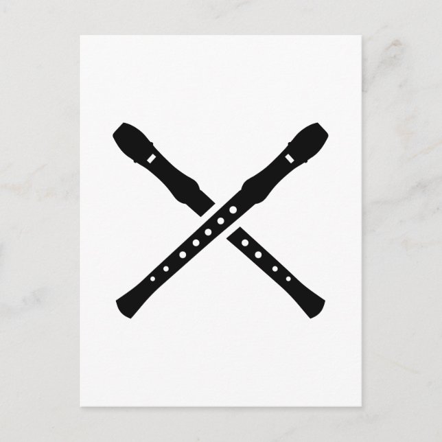 Postal Flutes cruzadas (Anverso)