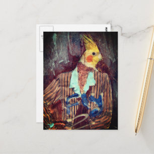 Postal Fly Bird Mixed Media