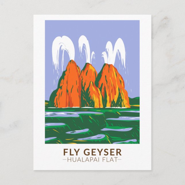 Postal Fly Geyser Hualapai Flat Nevada Vintage (Anverso)