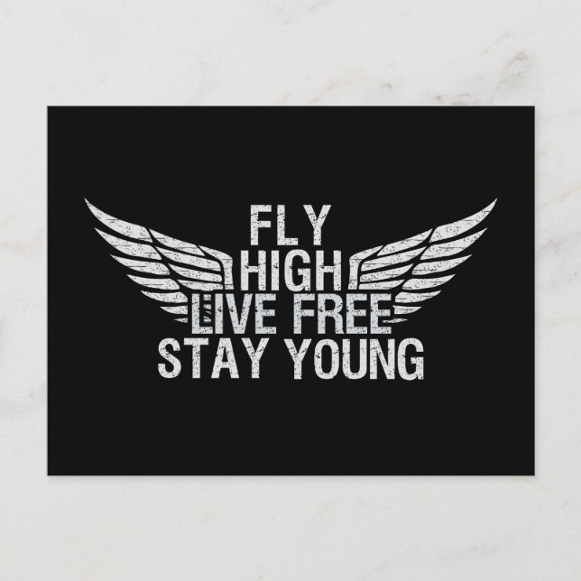postal FLY HIGH personalizado (Anverso)