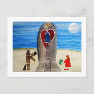 Postal ...Fly Me to The Moon...art by Jutta Gabriel...