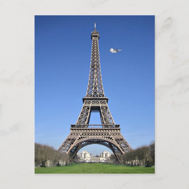 Postal Flyby de Lemmy, torre Eiffel (Anverso)