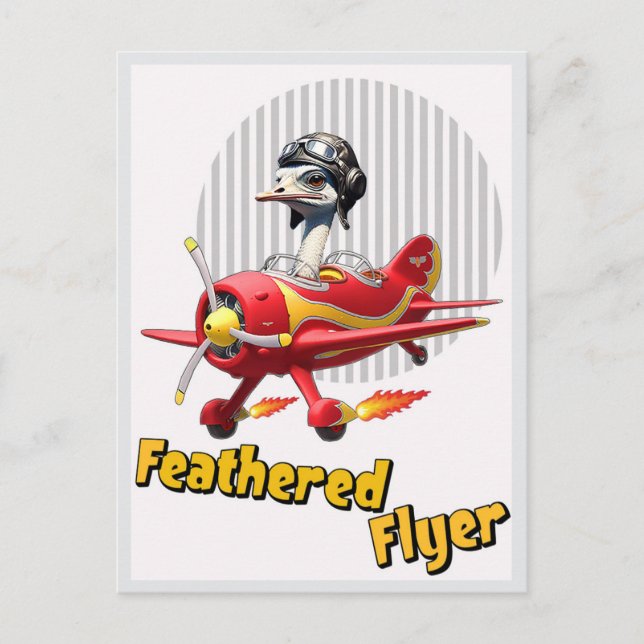 POSTAL " FLYER FEATHERED " (Anverso)
