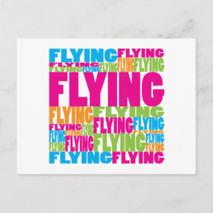 Postal Flying colorido