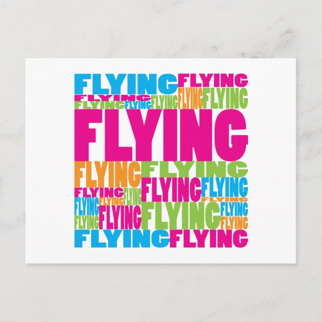 Postal Flying colorido (Anverso)