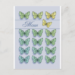Postal Flying de mariposa en el día de la madre