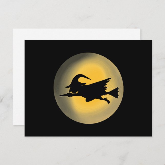Postal Flying Witch Silhouette (Anverso / Reverso)