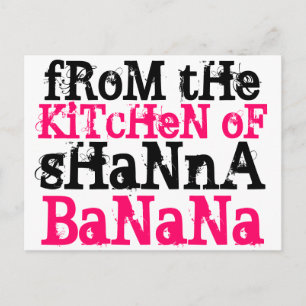 Postal fM tHe, KiTcHeN oF, sHaNnA, BaNaNa