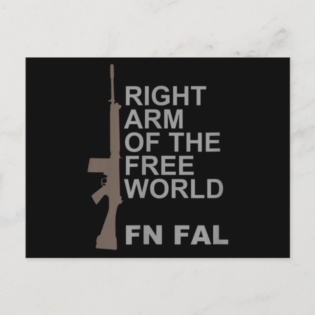 Postal FN FAL Right arm of the free world (Anverso)