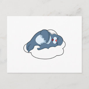 Postal Foca en Durmiendo en la Nube