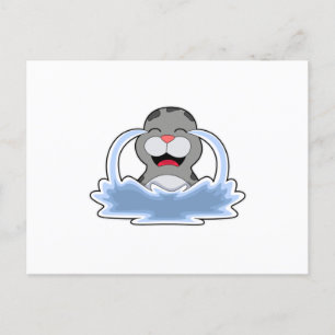 Postal Foca en el agua
