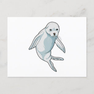 Postal Foca en natación