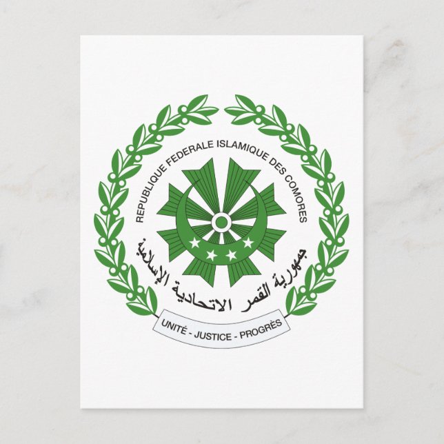 Postal foco de comoras (Anverso)