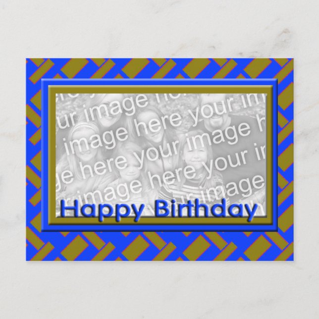 Postal Foco de la foto del cumpleaños feliz (Anverso)