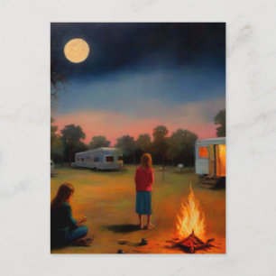 Postal Fogata en el arte Trailer Park