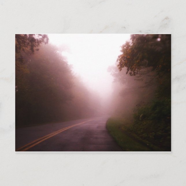 Postal Foggy Mountain Road (Anverso)