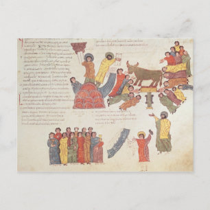 Postal Fol.46r Adoración del Becerro de Oro