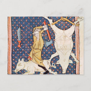 Postal Fol.59v Diciembre: Matanza de Cerdos