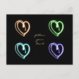 Postal Folge Deinem Herzen Pop-Kunst