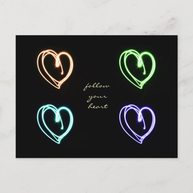 Postal Folge Deinem Herzen Pop-Kunst (Anverso)