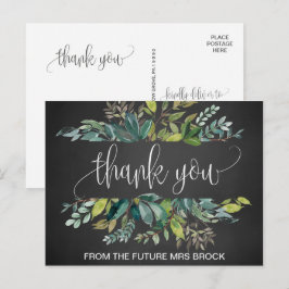 Postal Foliage de Chalkboard Gracias