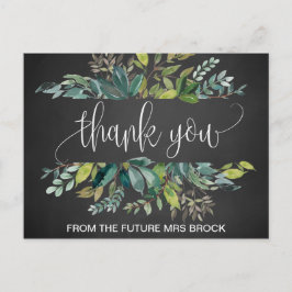 Postal Foliage de Chalkboard Gracias