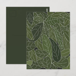 Postal Foliage de las hojas verdes