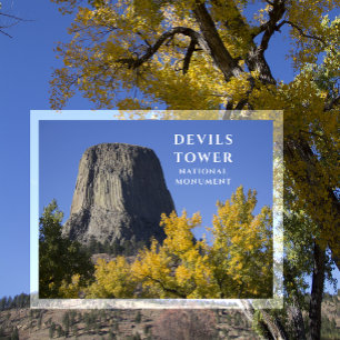 Postal Foliage de los Monumentos Nacionales Devils Tower