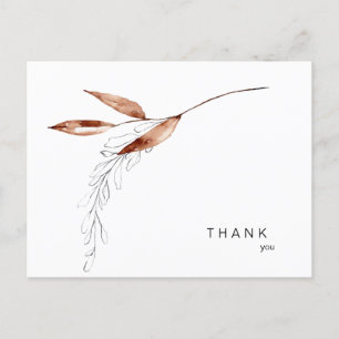 Postal Foliage Foliage Funeral Simple Gracias