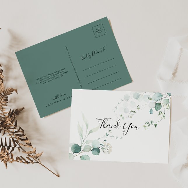 Postal Foliage Green Eucalyptus Gracias (Subido por el creador)