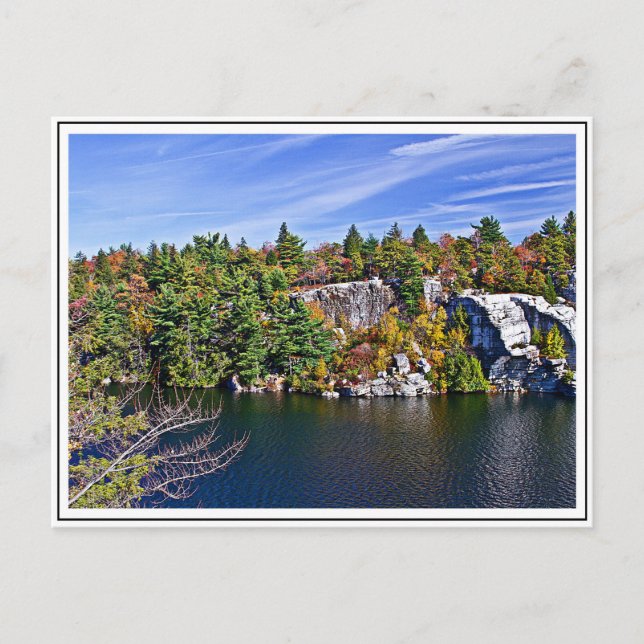 Postal Foliage otoñal alrededor del lago Minnewaska (Anverso)