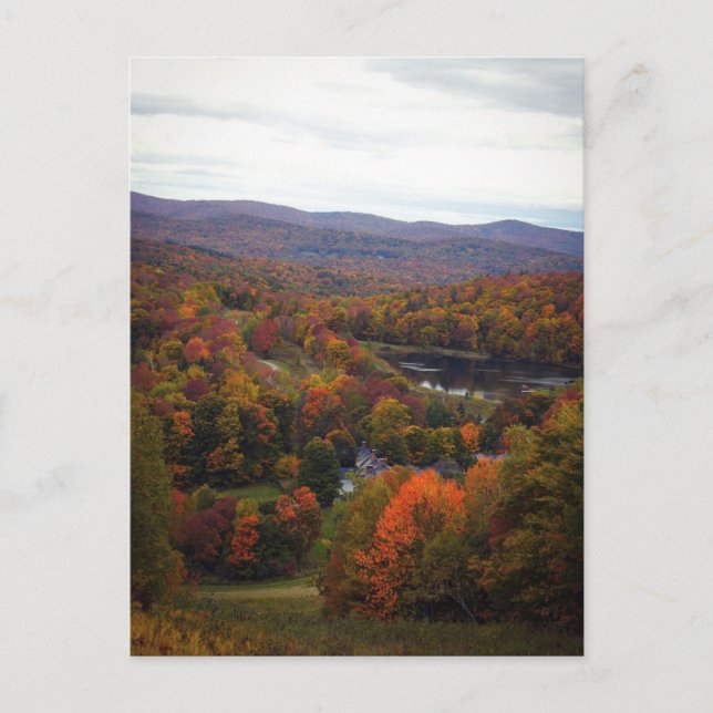 Postal Foliage otoño Vermont Glory Scenory (Anverso)