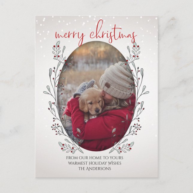 Postal Foliage y Berries navidades (Anverso)