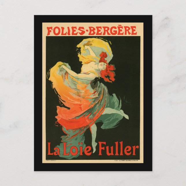 Postal Folies Bergere La Loie Fuller (Anverso)