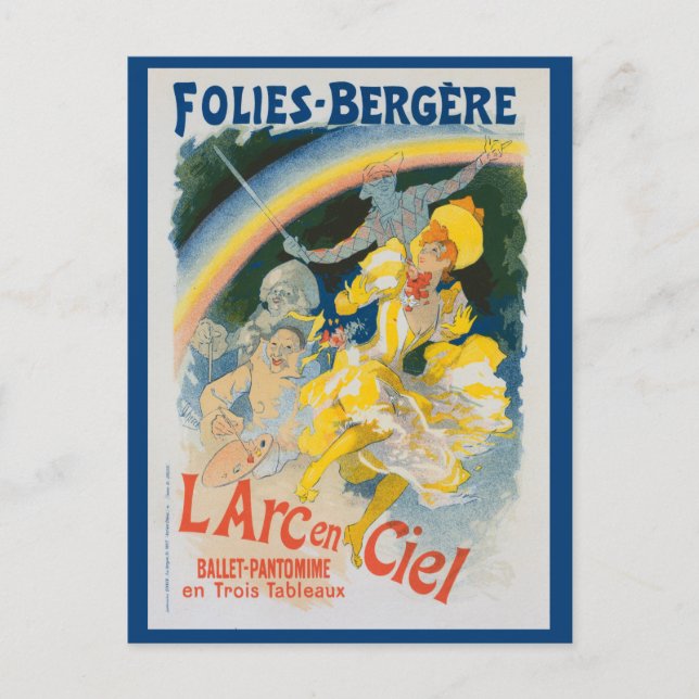 Postal Folies Bergère - L'arc en ciel - Chéret Postcard (Anverso)
