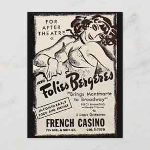 Postal Folies Bergere y