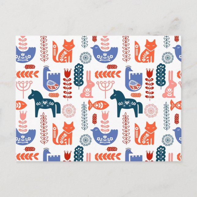 Postal Folk Art Woodland Animal (Anverso)