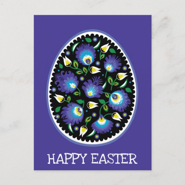 Postal Folklore Feliz Pascua (Anverso)