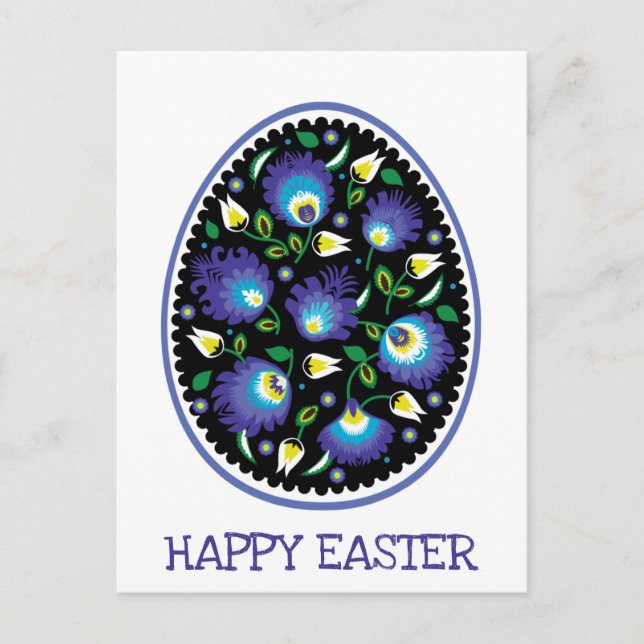Postal Folklore Feliz Pascua (Anverso)