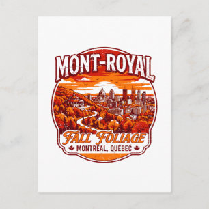 Postal Follaje de otoño de Mont Royal Montreal Quebec