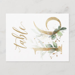 Postal Follaje verde y oro, cuadro 16, número de cuadro