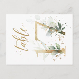 Postal Follaje verde y oro, cuadro 17, número de cuadro