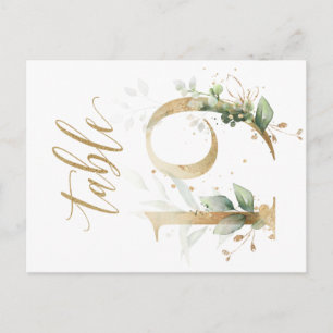 Postal Follaje verde y oro, cuadro 19, número de cuadro