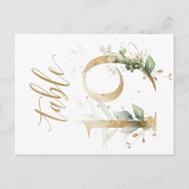 Postal Follaje verde y oro, cuadro 19, número de cuadro